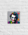 Heath Ledger Joker Pop Art Canvas Print - 12" x 12"
