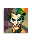 Joker Geometric Pop Art Canvas Art Print - 12" x 12"
