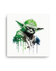 Yoda Spray Paint Canvas Print - 12" x 12"