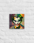 Joker Geometric Pop Art Canvas Art Print - 12" x 12"