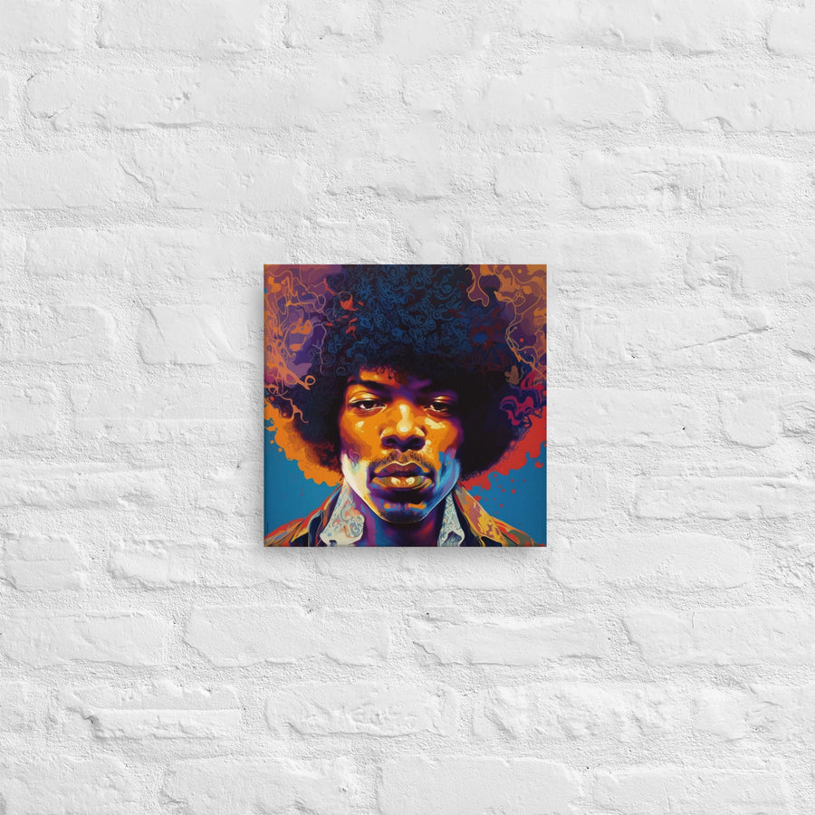 Jimi Hendrix Pop Art Canvas Print - 12" x 12"